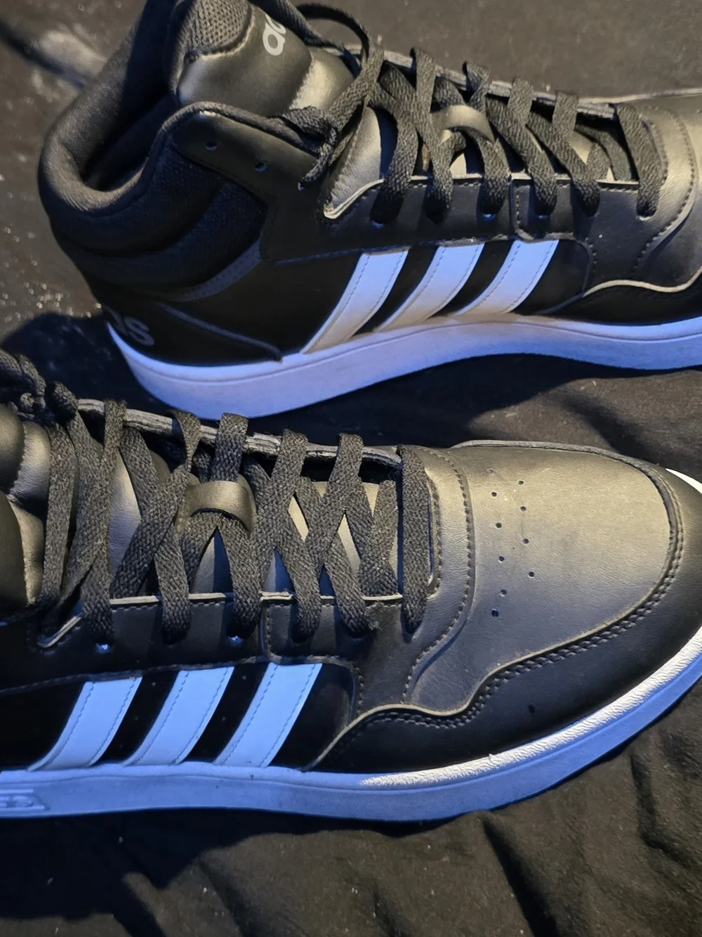 adidas Black and White Men’s High-Top Sneakers